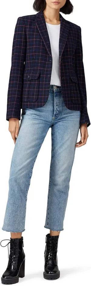 rag & bone Rent The Runway Pre-Loved Nancie Check Blazer