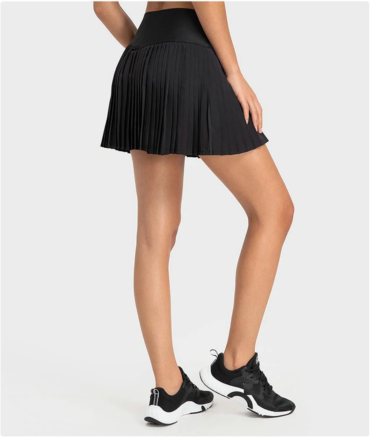 Raroauf Pleated Tennis Skirts for Womens High Waisted Lightweight Athletic Golf Skort with Shorts Pockets