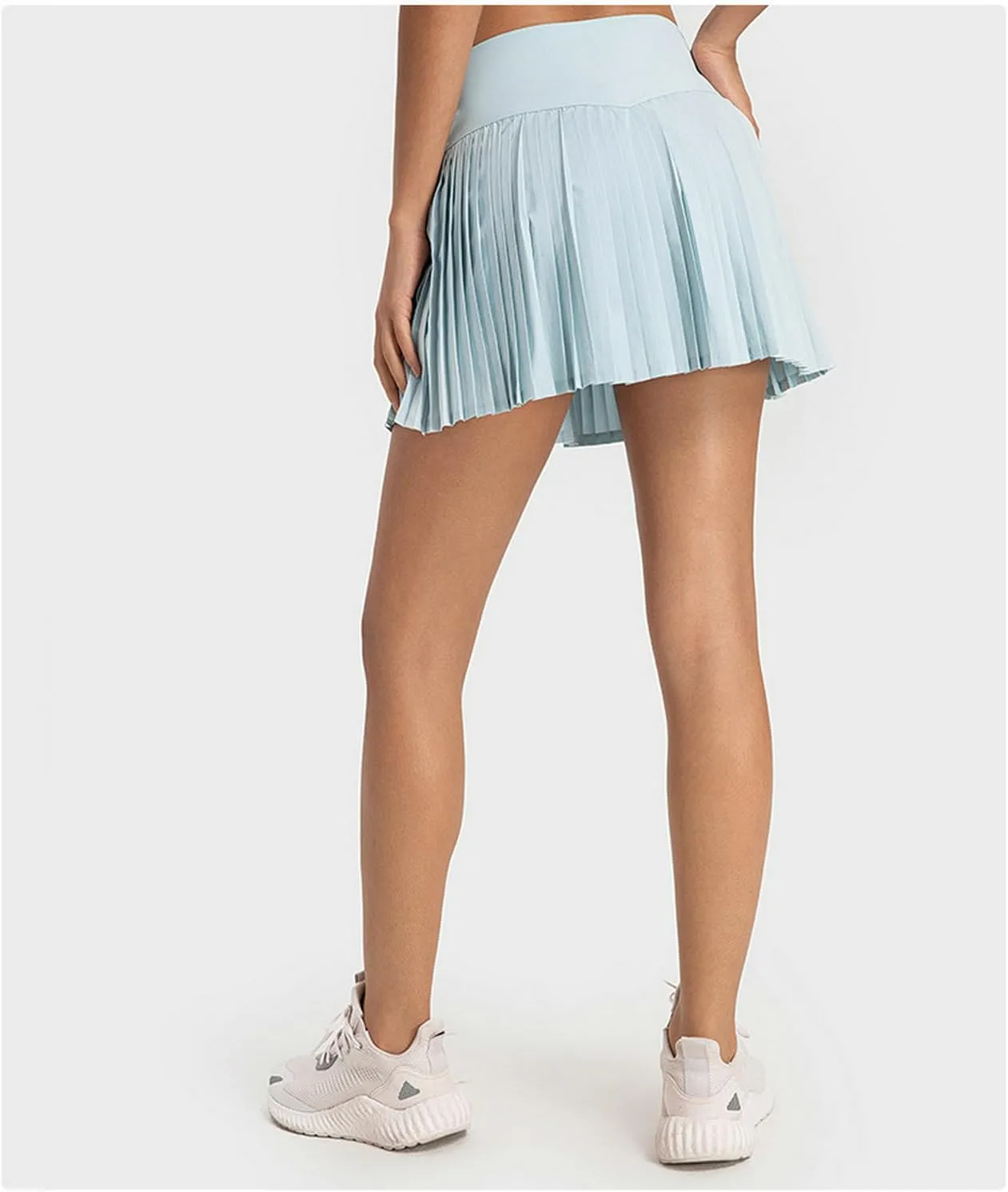 Raroauf Pleated Tennis Skirts for Womens High Waisted Lightweight Athletic Golf Skort with Shorts Pockets
