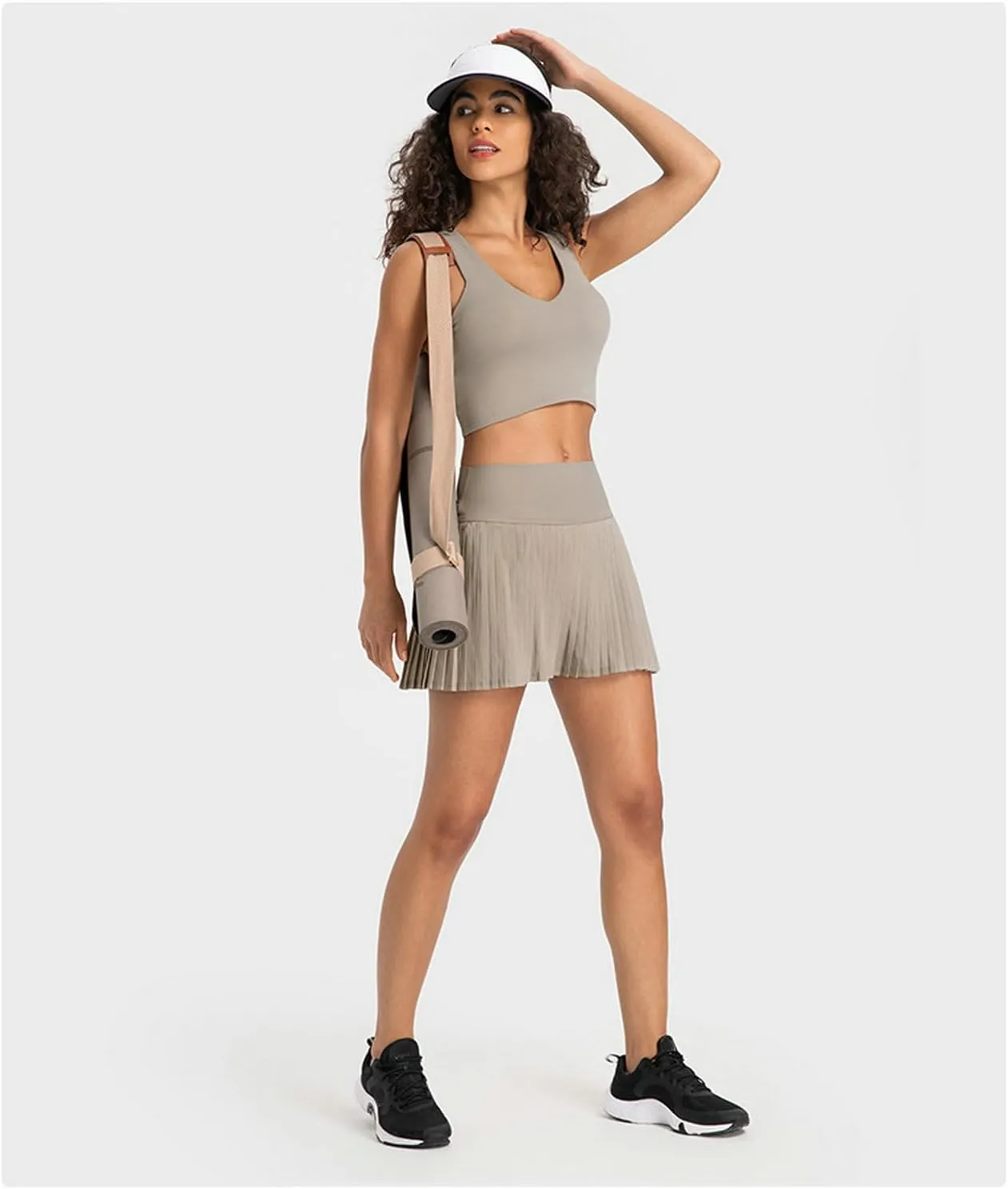 Raroauf Pleated Tennis Skirts for Womens High Waisted Lightweight Athletic Golf Skort with Shorts Pockets