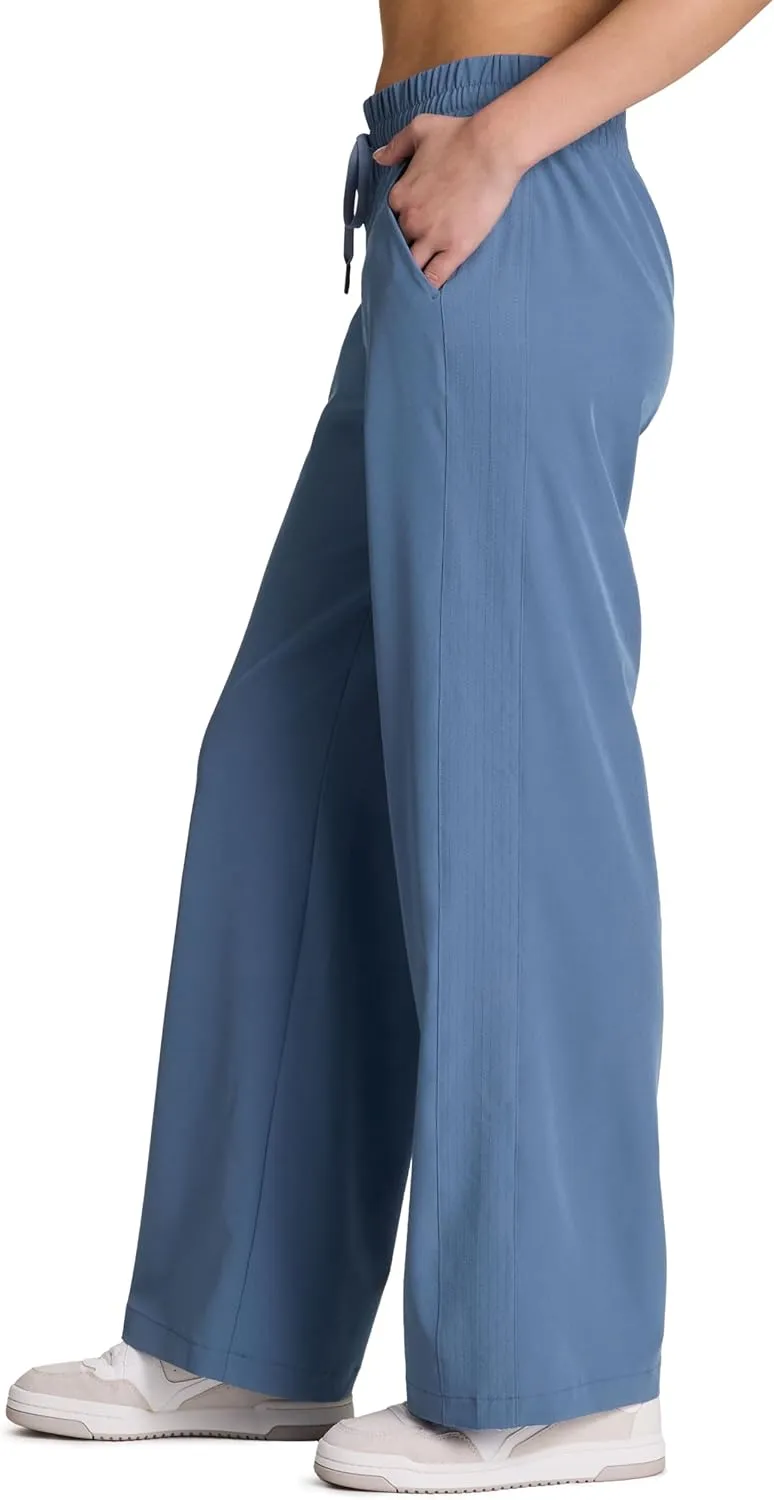 RBX Activewear Wide Leg Pant for Women, Super Lightweight Quick Drying Weekend Pant with Pockets
