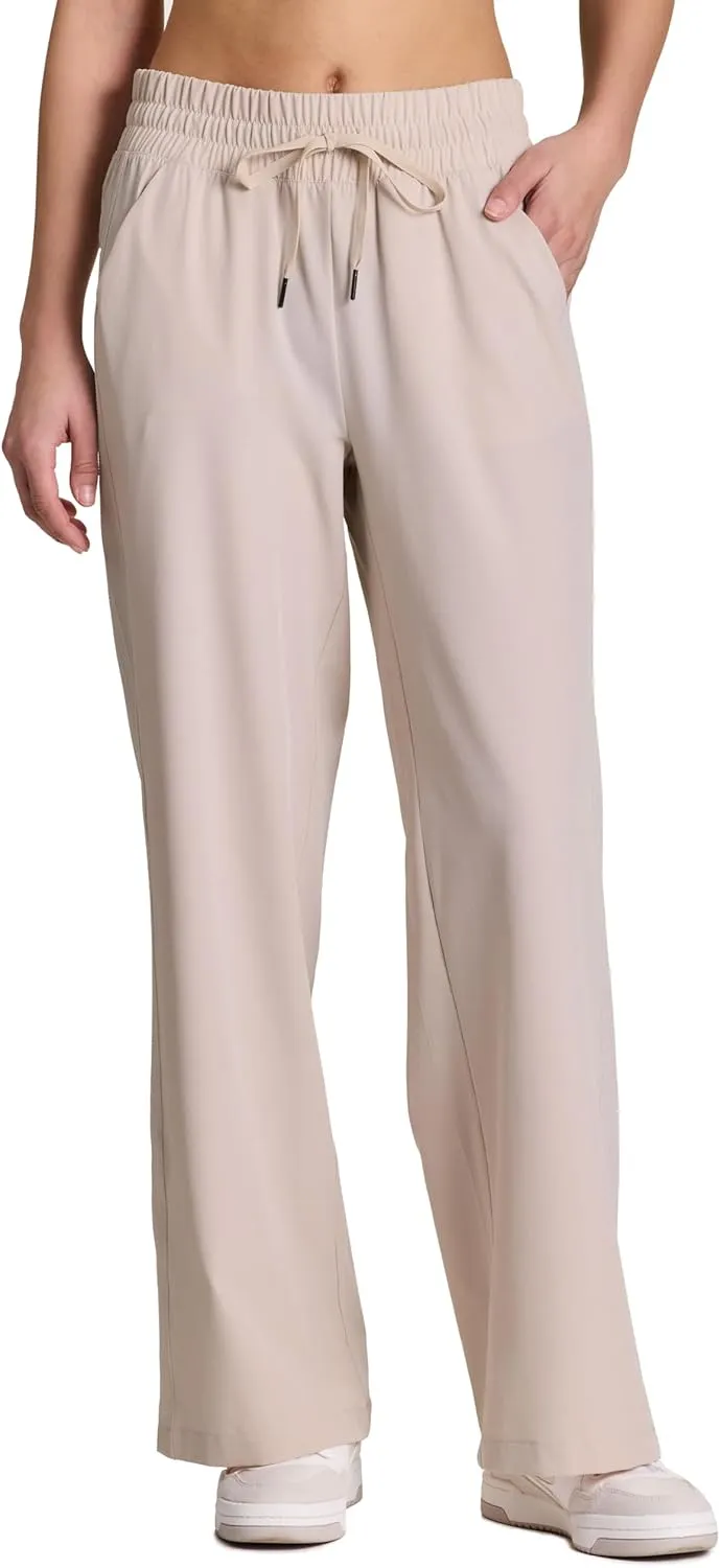 RBX Activewear Wide Leg Pant for Women, Super Lightweight Quick Drying Weekend Pant with Pockets