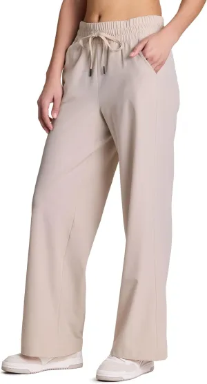 RBX Activewear Wide Leg Pant for Women, Super Lightweight Quick Drying Weekend Pant with Pockets