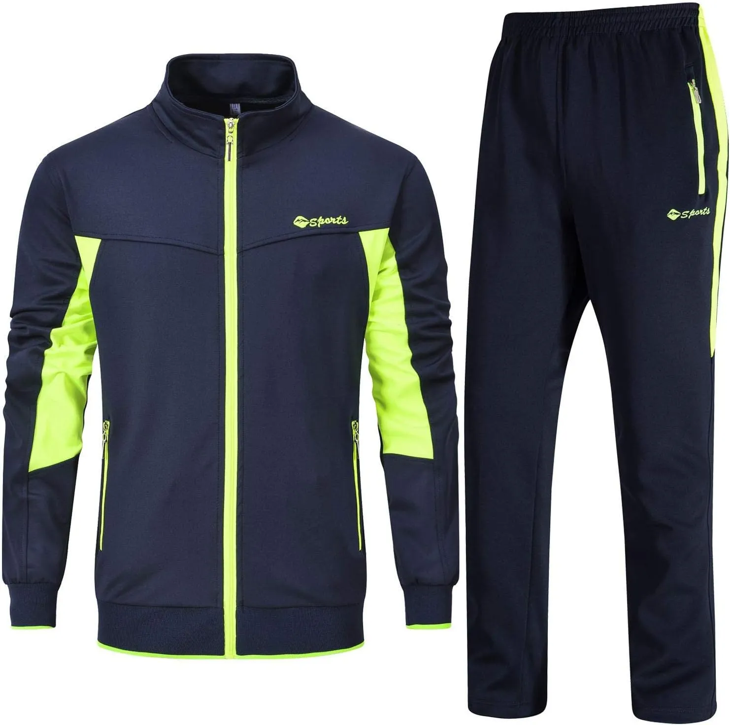 Rdruko Men's Tracksuit Sweatsuits 2 Piece Set Athletic Jogging Gym Activewear Sweat Track Suits Sets