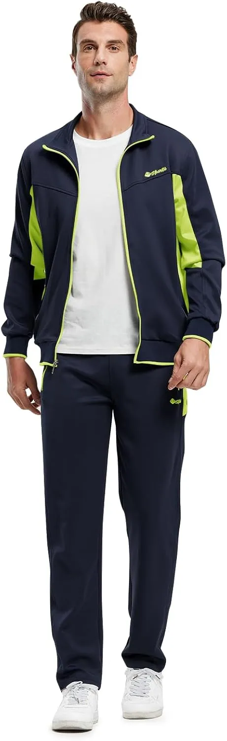 Rdruko Men's Tracksuit Sweatsuits 2 Piece Set Athletic Jogging Gym Activewear Sweat Track Suits Sets