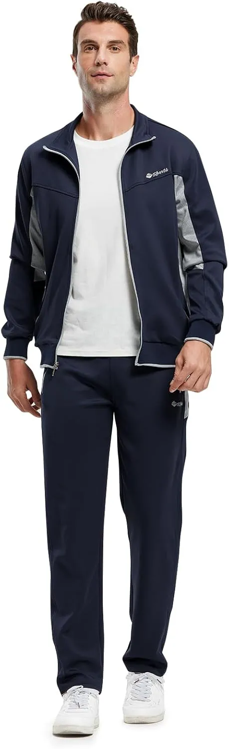 Rdruko Men's Tracksuit Sweatsuits 2 Piece Set Athletic Jogging Gym Activewear Sweat Track Suits Sets