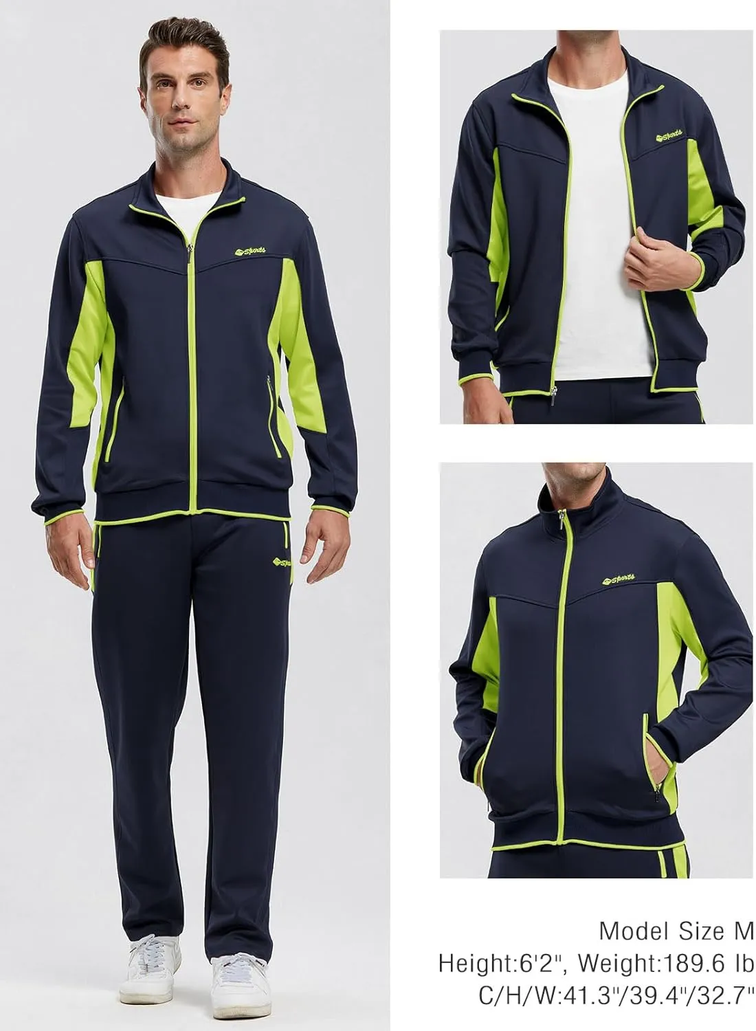 Rdruko Men's Tracksuit Sweatsuits 2 Piece Set Athletic Jogging Gym Activewear Sweat Track Suits Sets