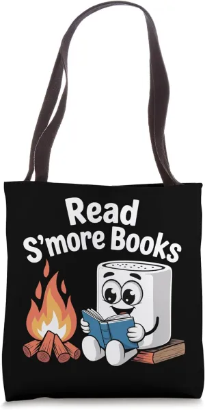 Read S'more Books Cute Campfire Reading Book Lovers Tote Bag