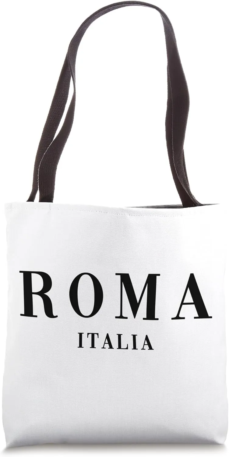 Roma Italia Fashion Chic Trendy Elegant Luxe Sleek Stylish Tote Bag