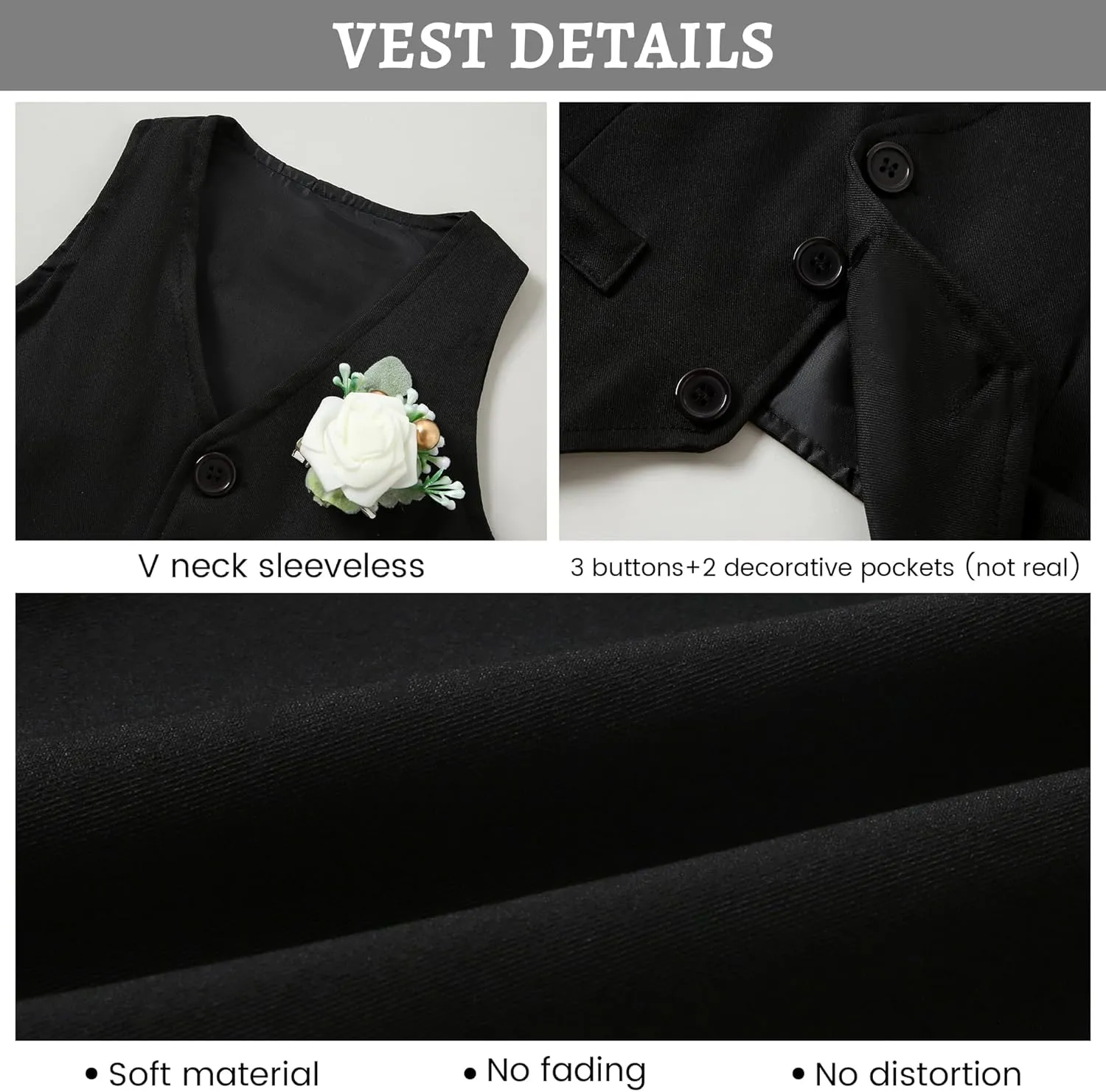 SANMIO Baby Boy Clothes Suits Infant Gentleman Outfit Collared Dress Shirt Vest Tie Corsage Pants 5Pcs Baby Suit Sets