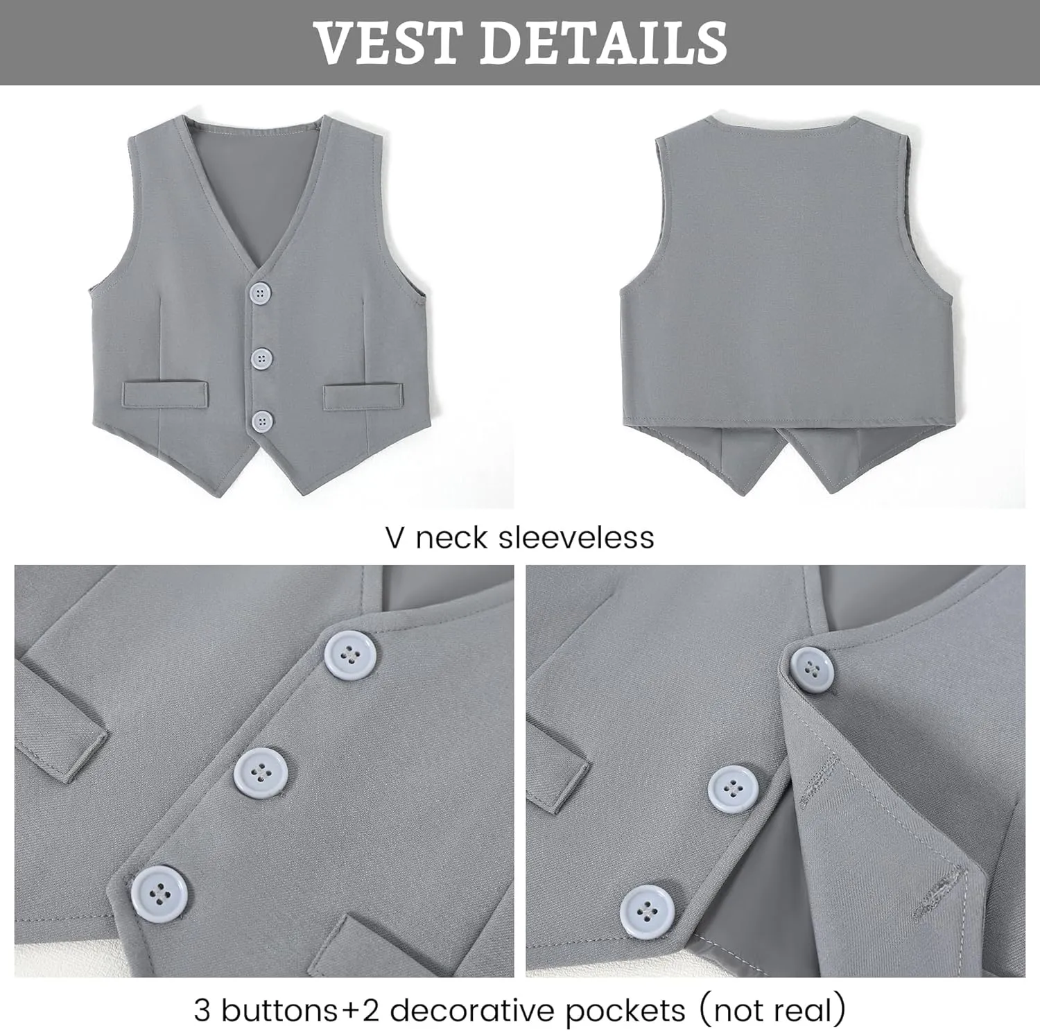 SANMIO Baby Boy Clothes Suits Infant Gentleman Outfit Collared Dress Shirt Vest Tie Corsage Pants 5Pcs Baby Suit Sets