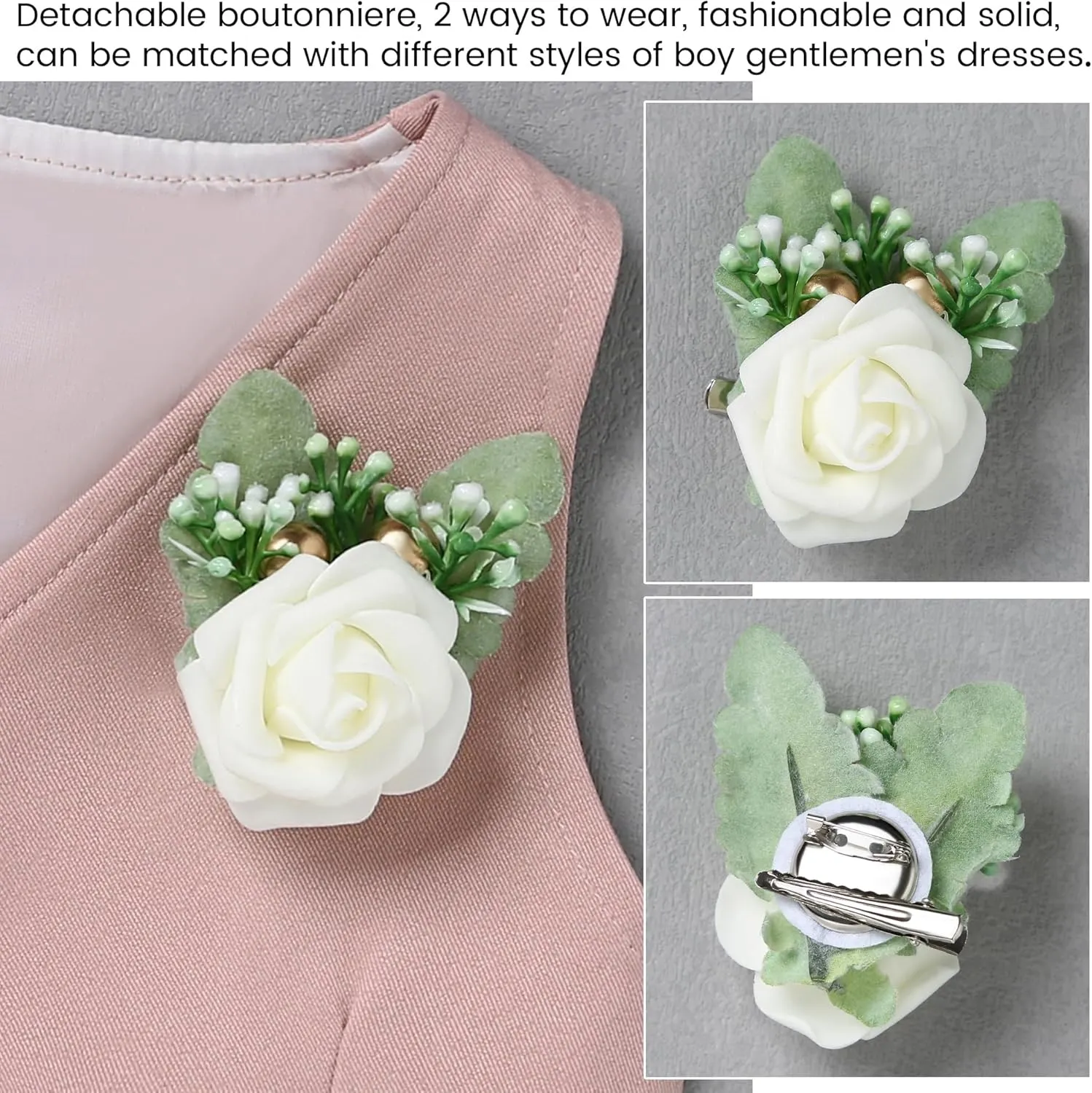 SANMIO Baby Boy Clothes Suits Infant Gentleman Outfit Collared Dress Shirt Vest Tie Corsage Pants 5Pcs Baby Suit Sets