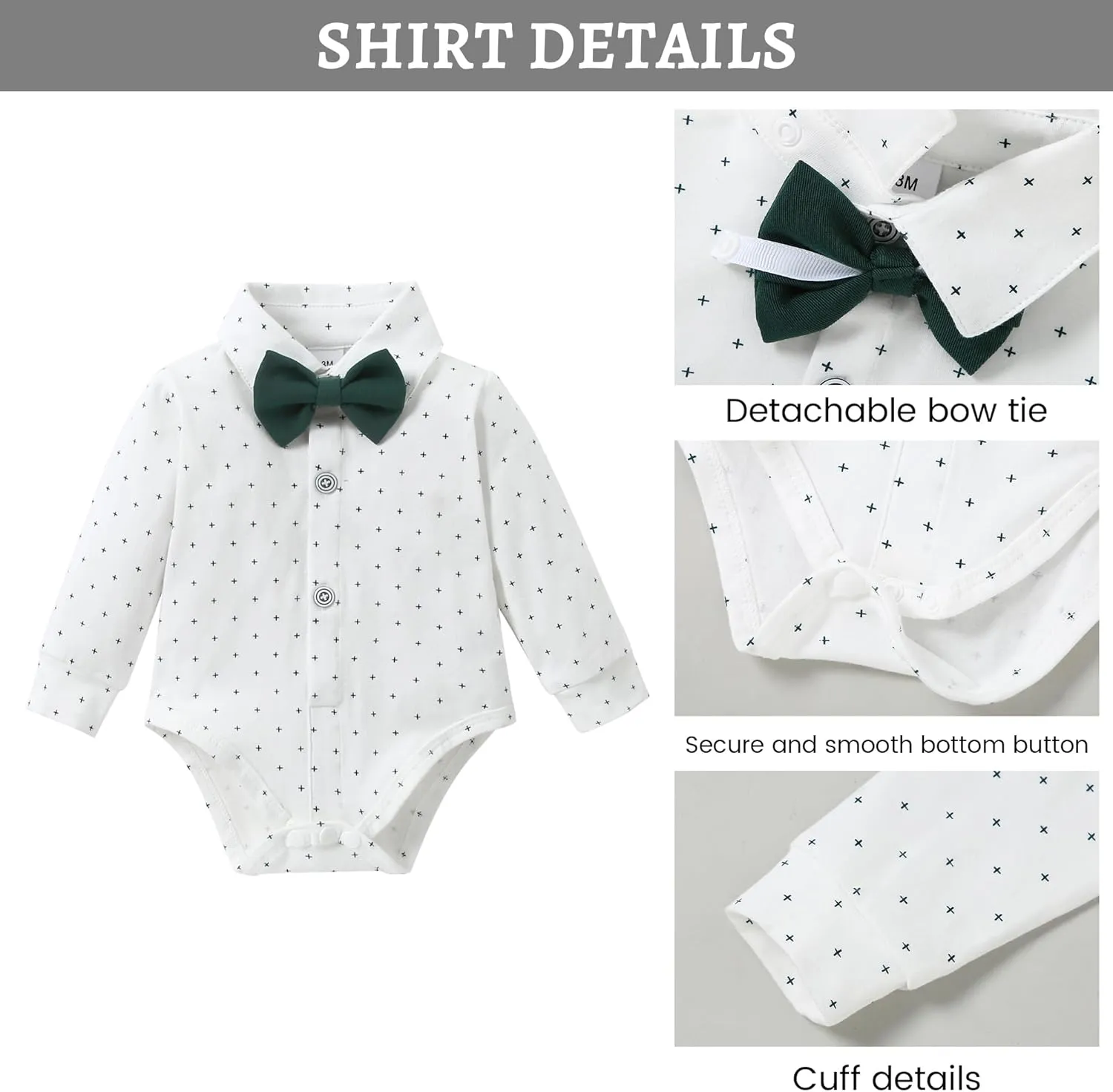 SANMIO Baby Boy Clothes Suits Infant Gentleman Outfit Collared Dress Shirt Vest Tie Corsage Pants 5Pcs Baby Suit Sets