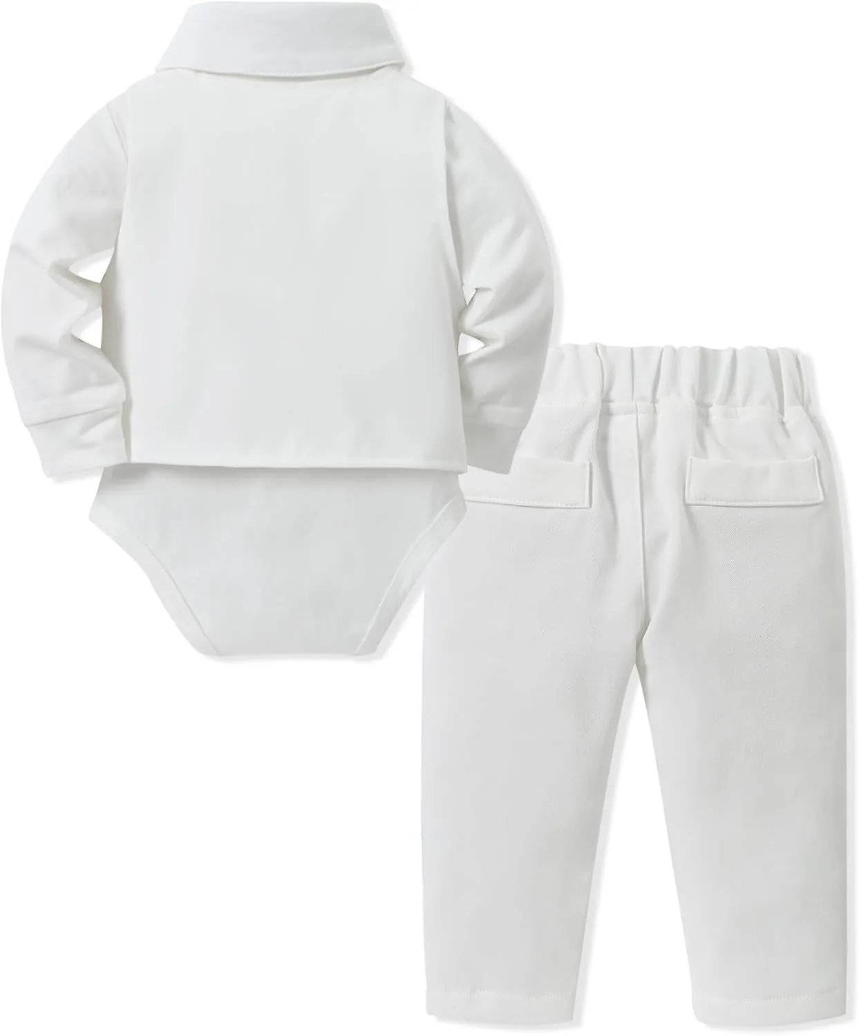 SANMIO Baby Boy Clothes Suits Infant Gentleman Outfit Collared Dress Shirt Vest Tie Corsage Pants 5Pcs Baby Suit Sets