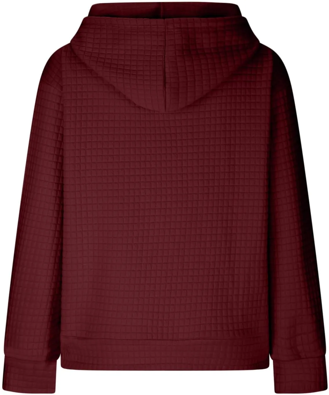 SHOPESSA Women Pullover Hoodie Sweatshirt Waffle-Knit Shacket Hooded Loose Fit Lightweight Jacket Long Sleeve Boyfriend Shirt