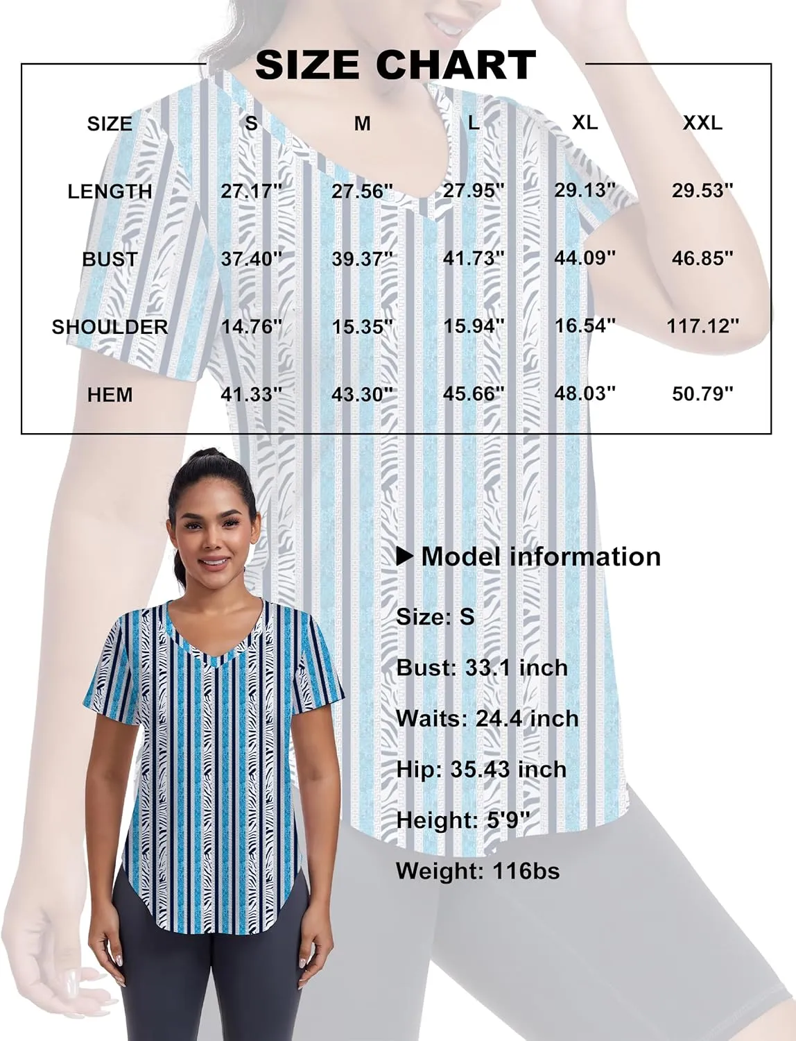 Short Sleeve Workout Shirts Women Loose Fit, V-Neck Women Exercise T-Shirt Workout Top, Dry Fit Yoga Gym Sport Tops