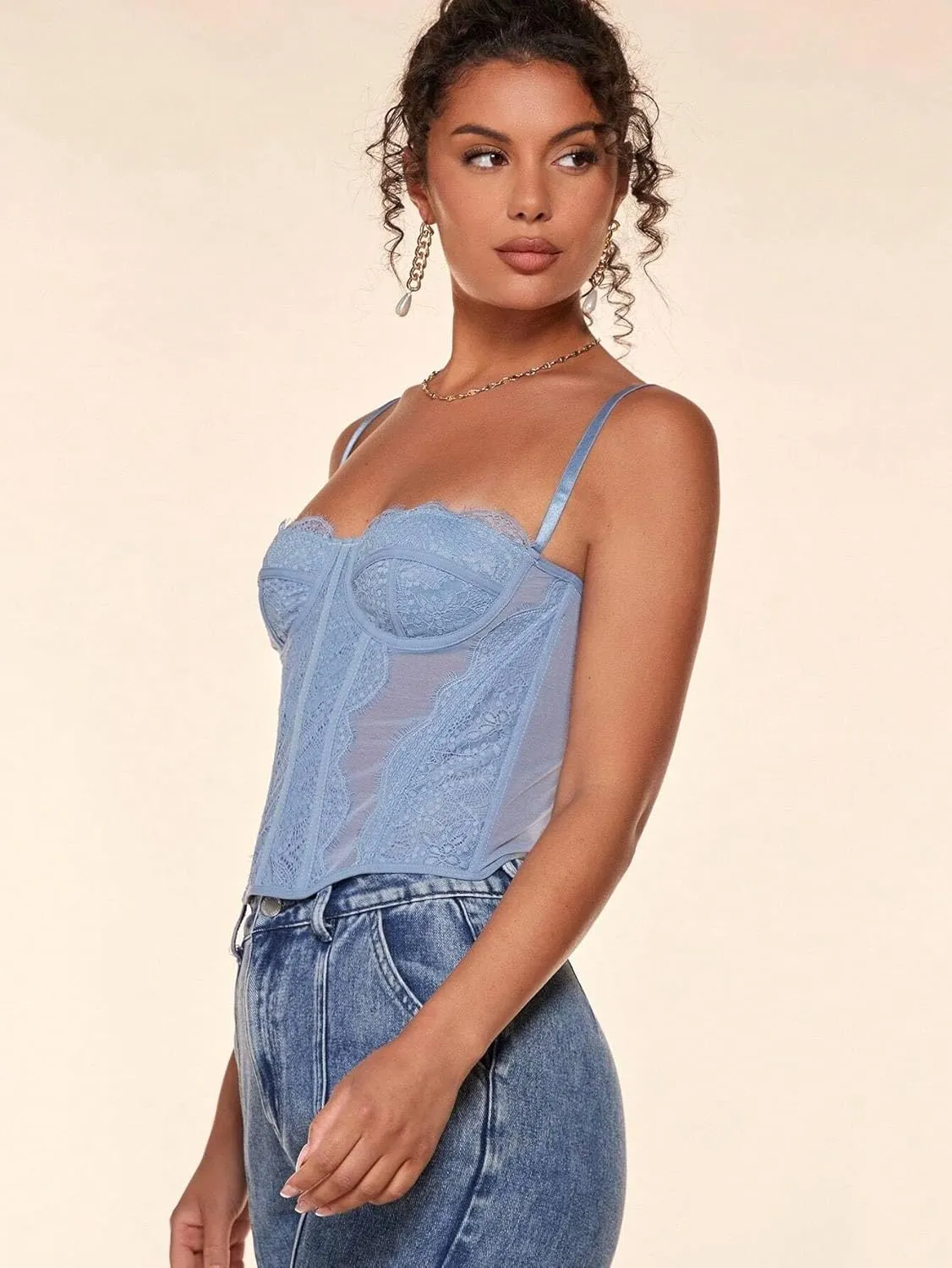 Tops for Women Fashion 2024 Women's Lace Camisole Top for Summer Trendy Cami Tank Tops