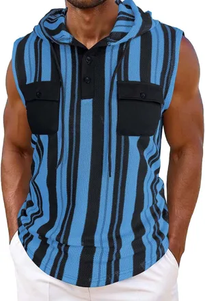Trendy Outdoor Sleeveless Tops for Men Comfy Relaxed Fit Tank Shirt Moisture Wicking Casual Vacation Tees