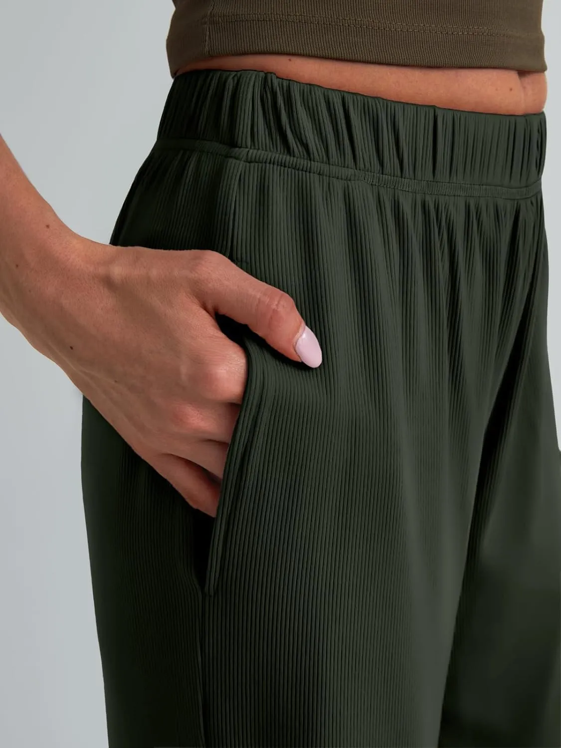 Trendy Queen Womens Wide Leg Pants Sweatpants Comfy Lounge Baggy Flowy Ribbed Pajama Pants Fall Fashion Clothes Outfits 2025