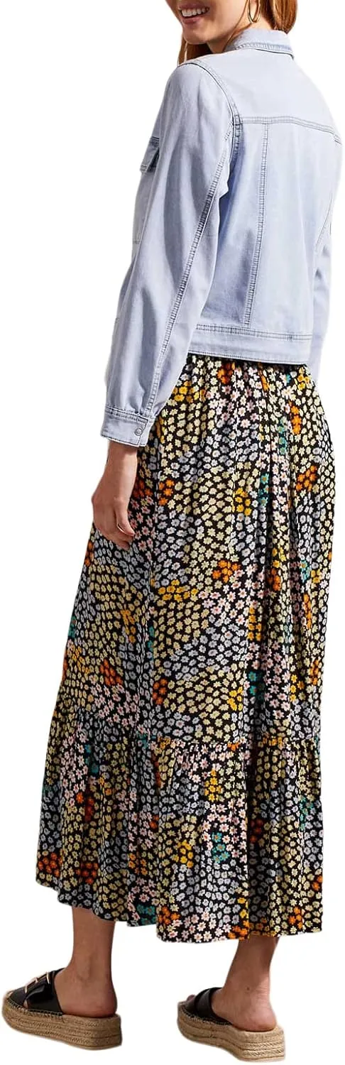 Tribal Women's Denim Crop Jacket W/Cord & Snap Closure