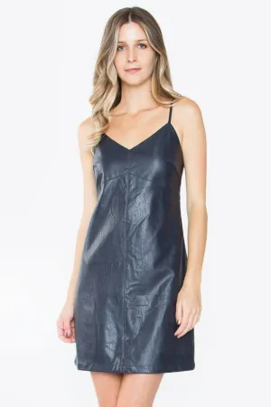 Victoria Leather Slip Dress