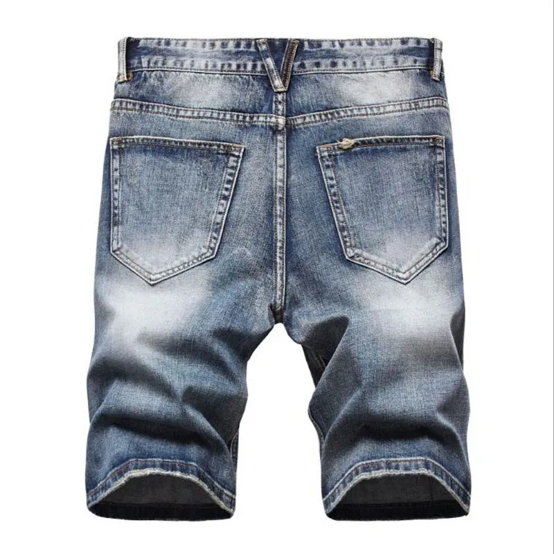 West Louis Ripped Bermuda Fashion Cotton Jeans Shorts
