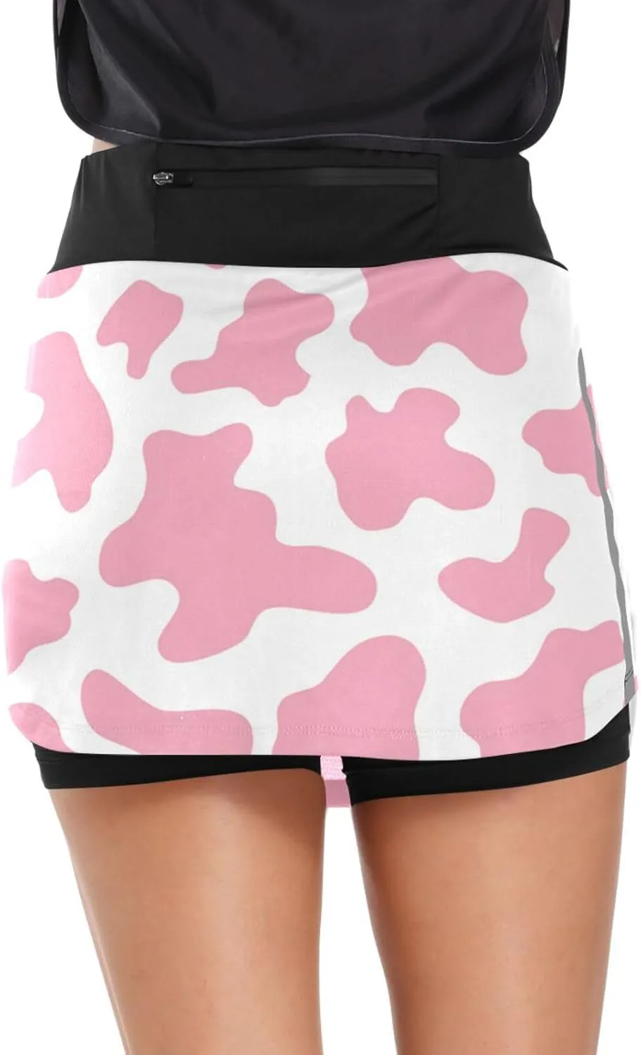 Woman Tennis Skirts Pink Cow Camo Camoflage Golf Athletic Activewear Skorts Workout Sports Skirts S