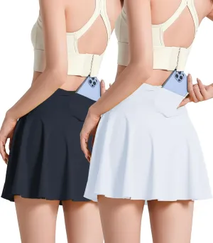 Women's Athletic Tennis Skirts with Pockets Pickleball Workout Skorts