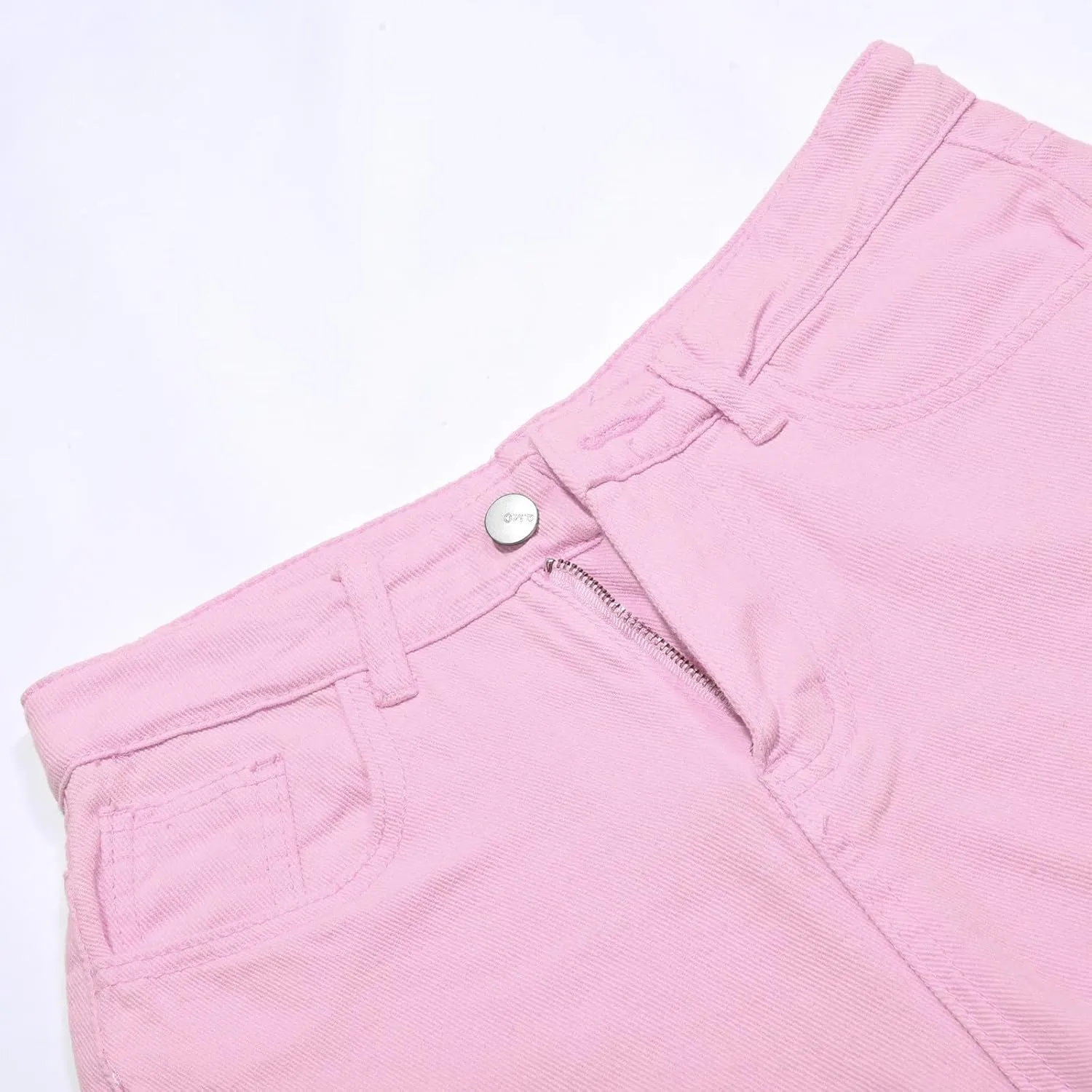 Womens Bermuda Denim Jean Jorts Casual Classic Fit High Waisted Cargo Shorts Lightweight Button Shorts with Pockets