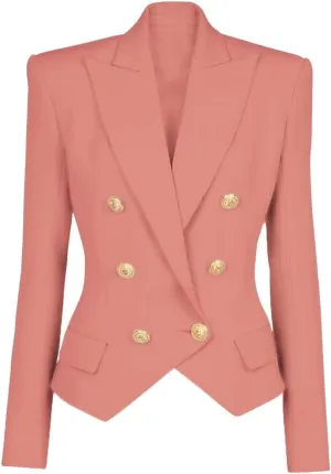 Women's Casual Blazer Business Women Open Front Double Breasted Suit Jacket Office Lady Work Blazers Suit