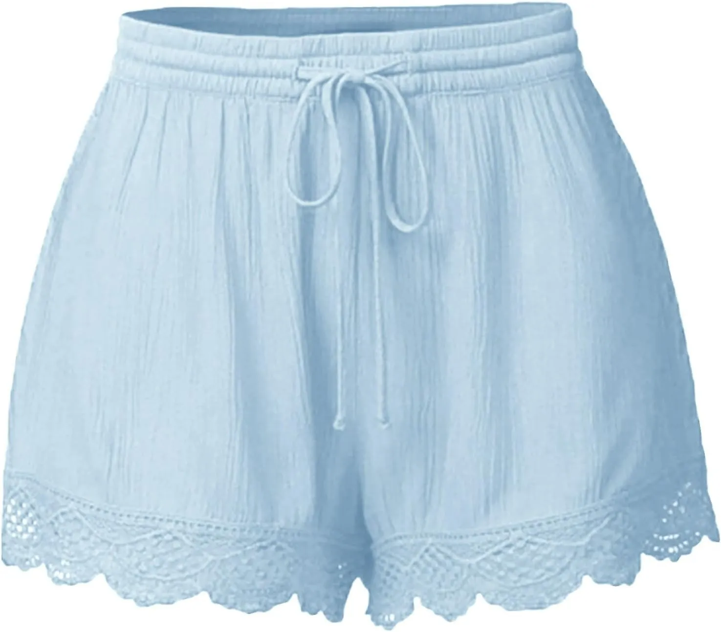 Womens Casual Shorts Drawstring Elastic Waist Summer Beach Shorts Quick-Dry Running Shorts