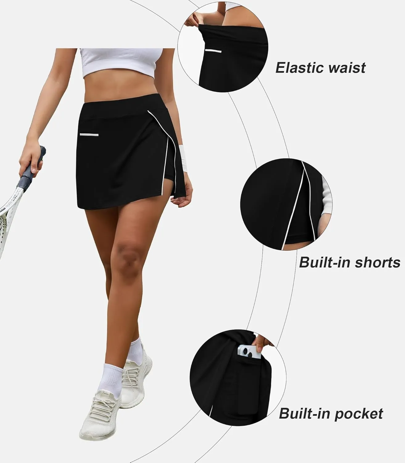 Women's Golf Skirts Skorts High Waisted Tennis Skirt Athletic Workout Casual Skorts with Short Pockets for Activewear