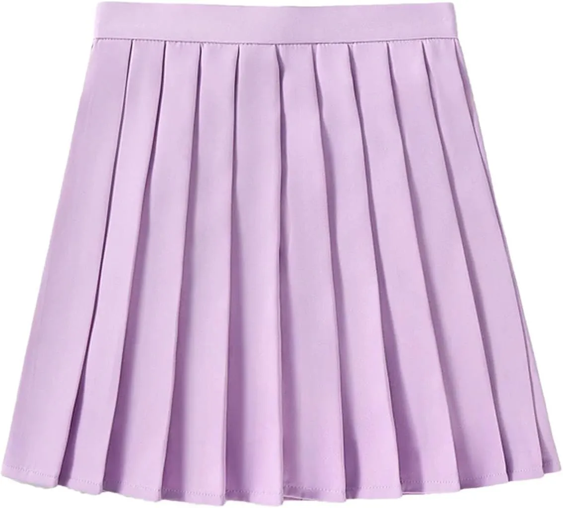 Women's High Waist Skirt Summer Athletic A Line Mini Pleated Golf Short Skirt for School