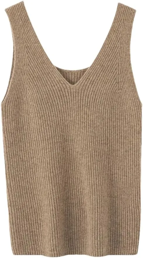 Women's Knitted Camisole Vest Women Sleeveless Suspender Tops