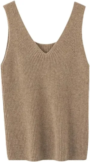 Women's Knitted Camisole Vest Women Sleeveless Suspender Tops