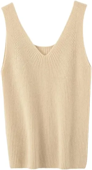 Women's Knitted Camisole Vest Women Sleeveless Suspender Tops