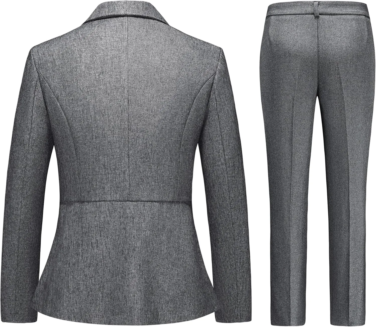 Women's Pants Suit Solid Jacket 2 Piece Set Irregular Blazer Suit Business Casual