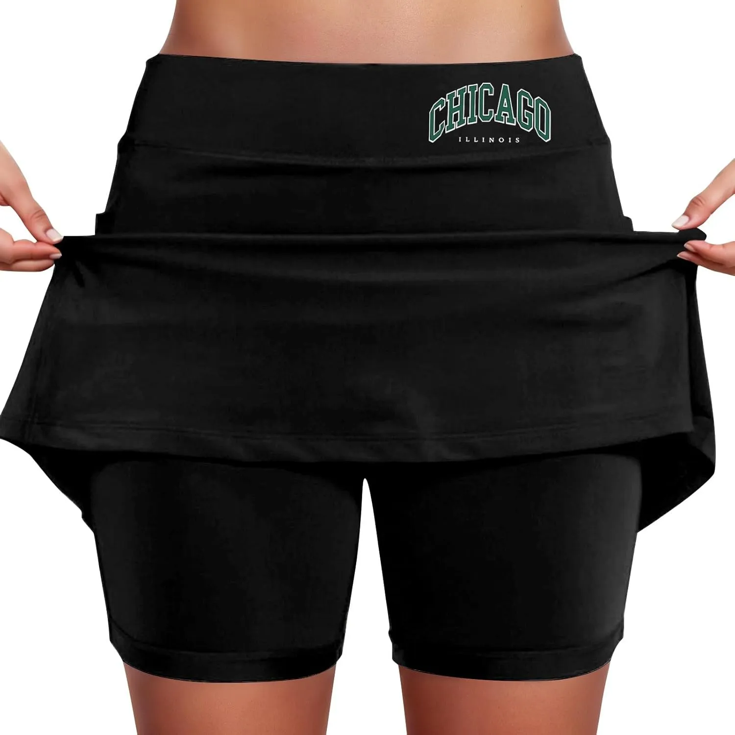 Womens Skorts with Pockets Summer Tummy Control Workout Golf Athletic Tennis Skirt with Shorts Casual Activewear