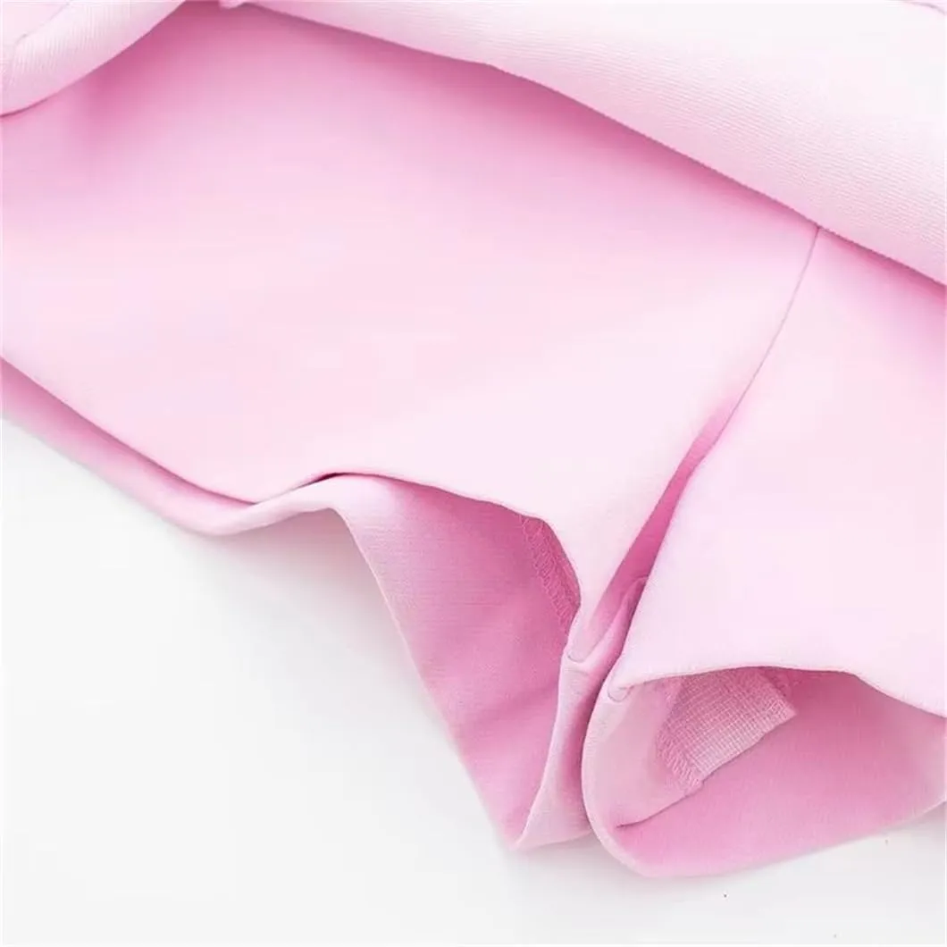 Women's Solid Color Pleated Mini Skirt with Belt Detail and Side Zipper - High Waist Fabric