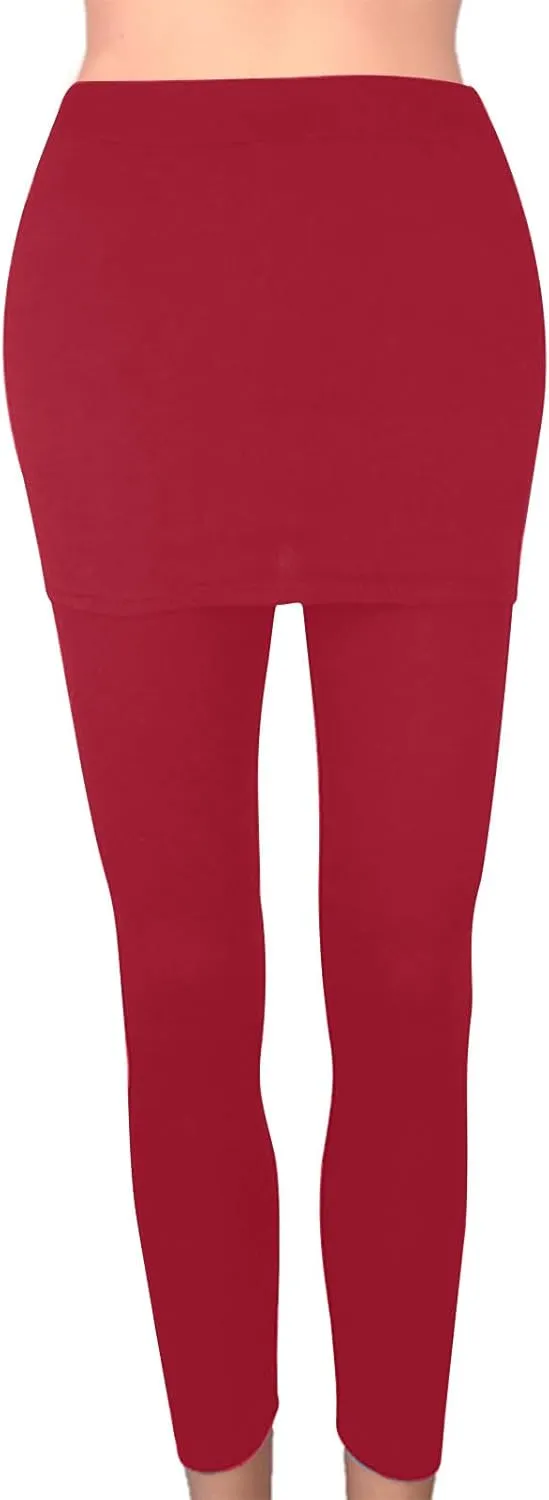 Womens Tennis Skirted Leggings Casual Workout Yoga Pants Golf Skapri with Skirts Activewear Joggers Active Skort