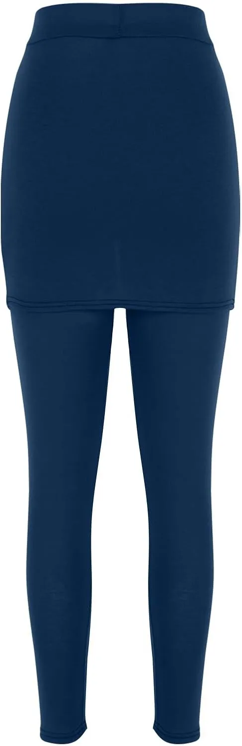 Womens Tennis Skirted Leggings Casual Workout Yoga Pants Golf Skapri with Skirts Activewear Joggers Active Skort