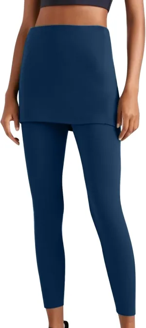 Womens Tennis Skirted Leggings Casual Workout Yoga Pants Golf Skapri with Skirts Activewear Joggers Active Skort