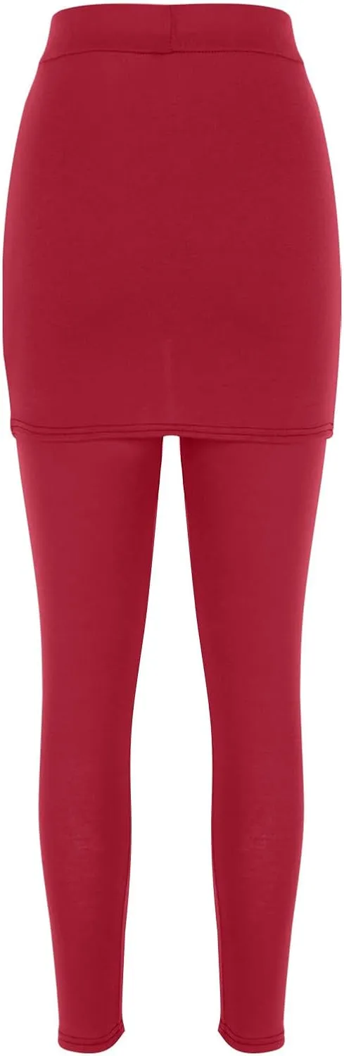 Womens Tennis Skirted Leggings Casual Workout Yoga Pants Golf Skapri with Skirts Activewear Joggers Active Skort