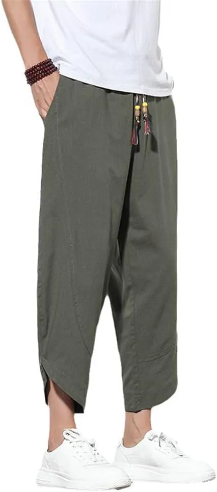 Xingfenly Men Autumn Ankle-Length Pants Solid Harem Hip Hop Korean Style Joggers Male High Street Clothes Trousers
