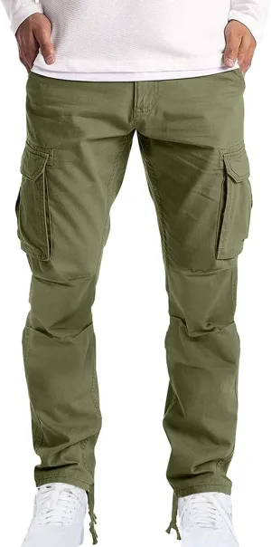 XUNRYAN Cargo Pants Mens Loose Fit Sweatpants Lightweight Joggers Workout Athletic Running Pants Long Trousers Activewear