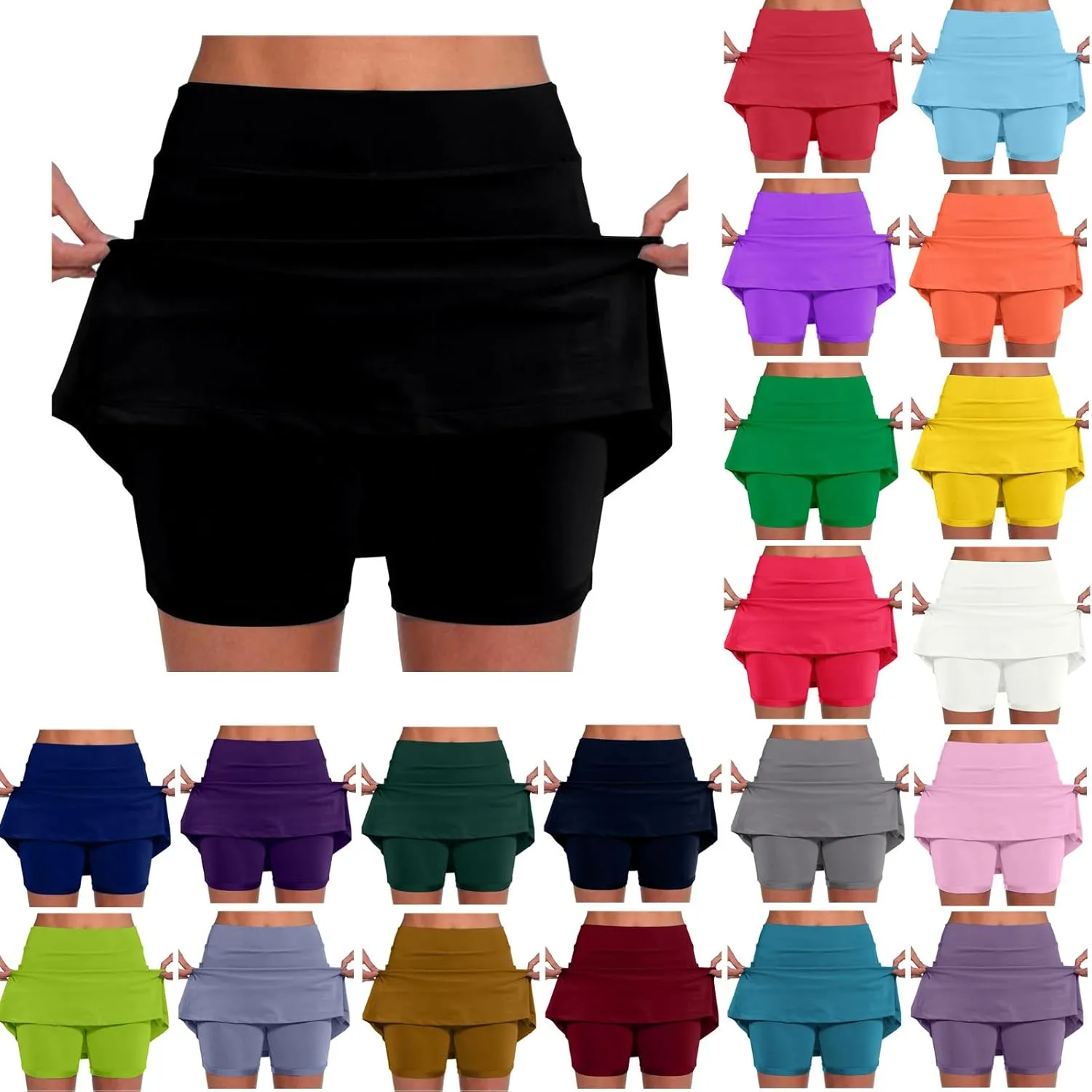 Yoga Shorts for Women Plus Size Lightweight Elastic Waist Short Pants Cycling Hiking Running Activewear