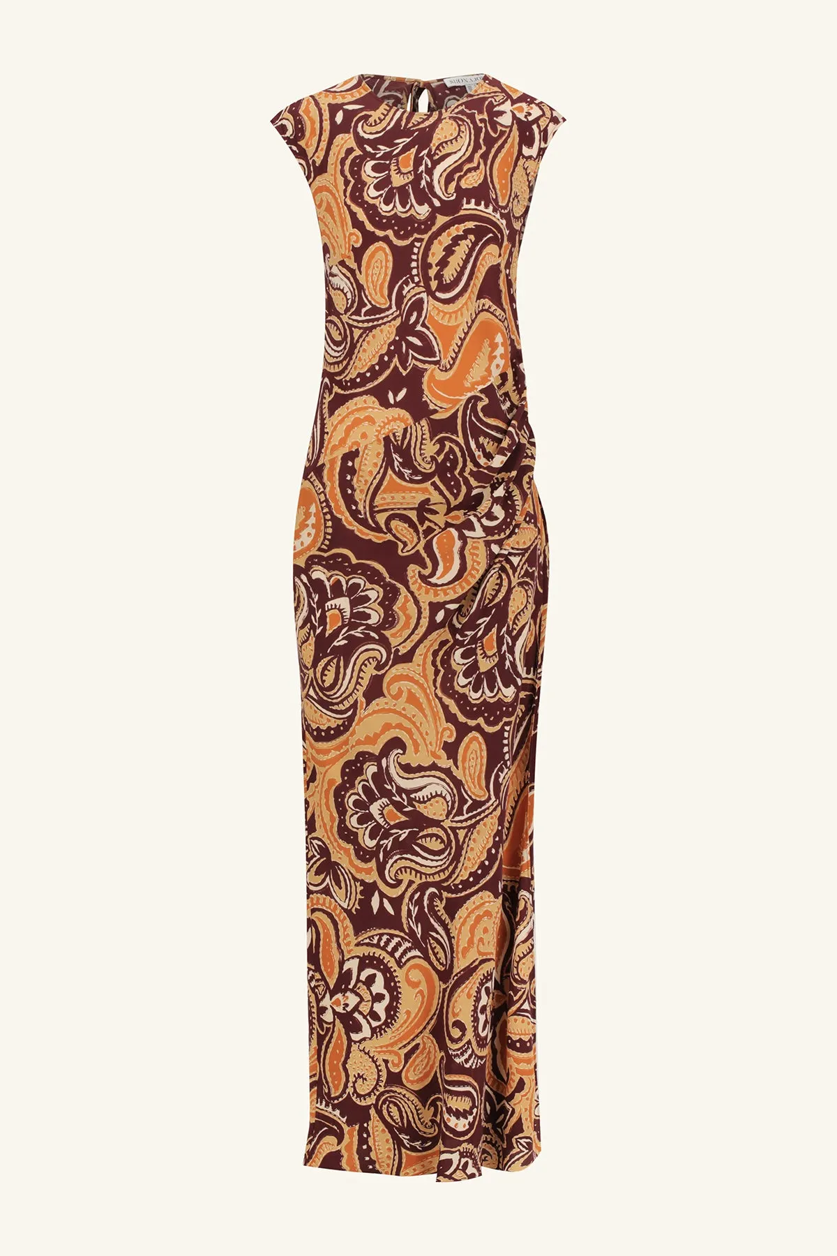 ZAHRA SILK SIDE SPLIT MAXI DRESS